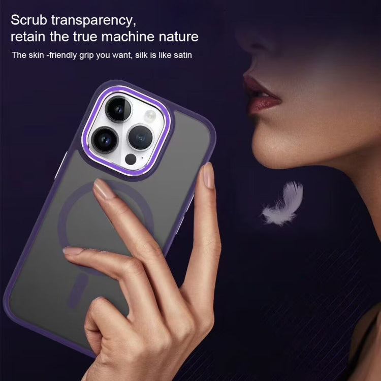 For iPhone 11 Two-color Frosted MagSafe Magnetic Phone Case(Purple) - iPhone 11 Cases by PMC TechLife | Online Shopping South Africa | PMC TechLife