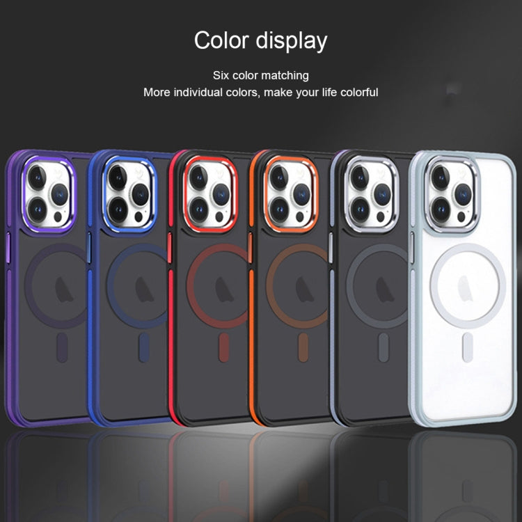 For iPhone 14 / 13 Two-color Frosted MagSafe Magnetic Phone Case(Red) - iPhone 14 Cases by PMC TechLife | Online Shopping South Africa | PMC TechLife
