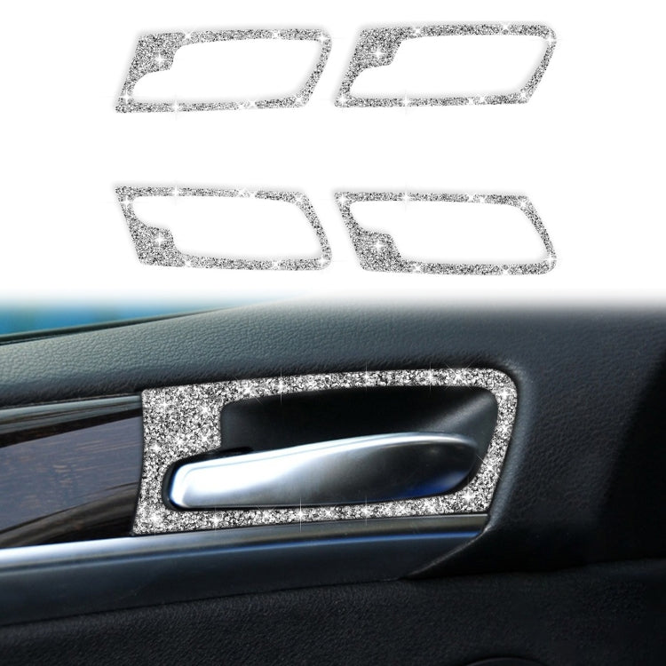 For BMW X5 E70 / X6 E71 2008-2014 Car Door Inner Handle Frame Diamond Decoration Sticker, Left and Right Drive - Car Interior Mouldings by PMC TechLife | Online Shopping South Africa | PMC TechLife | Buy Now Pay Later Mobicred