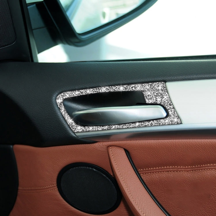 For BMW X5 E70 / X6 E71 2008-2014 Car Door Inner Handle Frame Diamond Decoration Sticker, Left and Right Drive - Car Interior Mouldings by PMC TechLife | Online Shopping South Africa | PMC TechLife | Buy Now Pay Later Mobicred