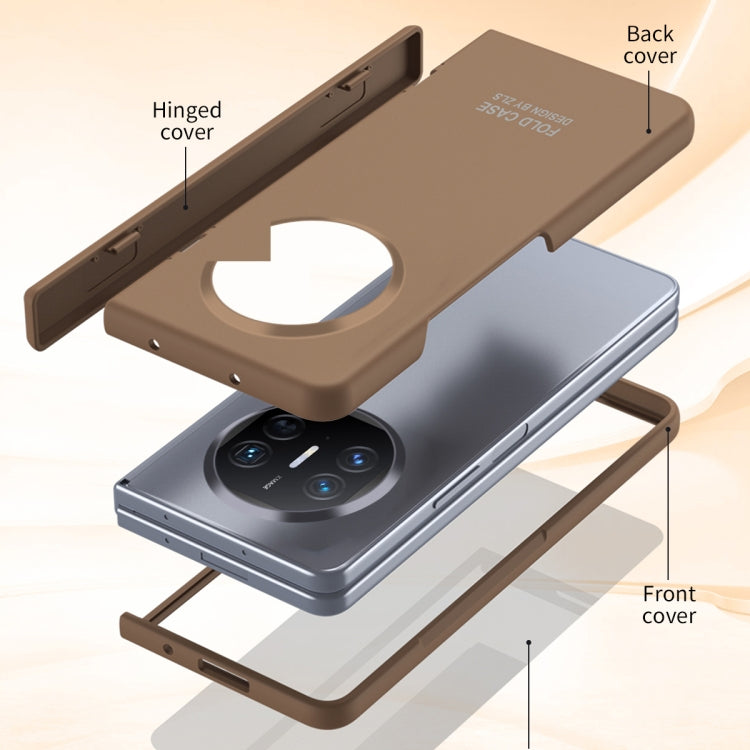 For Huawei Mate X5 Extraordinary Series Hinged Folding Full Coverage Phone Case with Pen Slot & Stylus(White) - Huawei Cases by PMC TechLife | Online Shopping South Africa | PMC TechLife | Buy Now Pay Later Mobicred