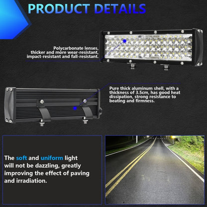 E9 36W 9 inch IP67 Waterproof Ultra-thin 5-Row Work Lights(White Light) - Work Lights by PMC Jewellery | Online Shopping South Africa | PMC Jewellery | Buy Now Pay Later Mobicred