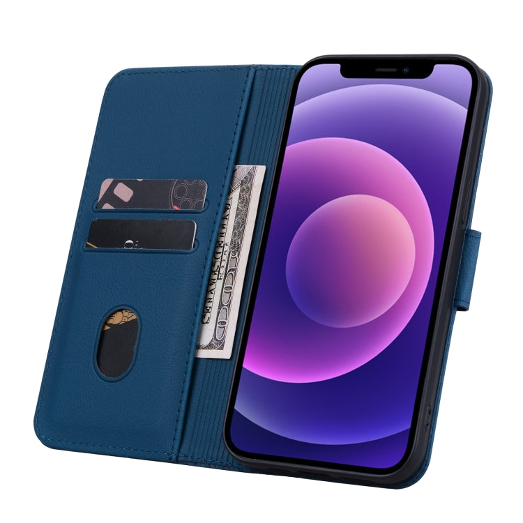 For iPhone 16 Business Diamond Buckle Leather Phone Case with Lanyard(Royal Blue) - iPhone 16 Cases by PMC TechLife | Online Shopping South Africa | PMC TechLife | Buy Now Pay Later Mobicred