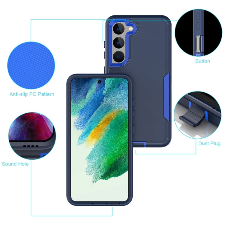 For Samsung Galaxy S25+ / S24+ 5G Magnetic 2 in 1 PC Hybrid TPU Phone Case(Blue+Blue Green) - Galaxy S24+ 5G Cases by PMC Jewellery | Online Shopping South Africa | PMC Jewellery | Buy Now Pay Later Mobicred