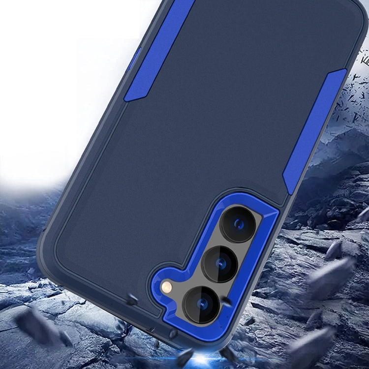 For Samsung Galaxy S25 Ultra / S24 Ultra 5G Magnetic 2 in 1 PC Hybrid TPU Phone Case(Blue+Blue Green) - Galaxy S24 Ultra 5G Cases by PMC Jewellery | Online Shopping South Africa | PMC Jewellery | Buy Now Pay Later Mobicred