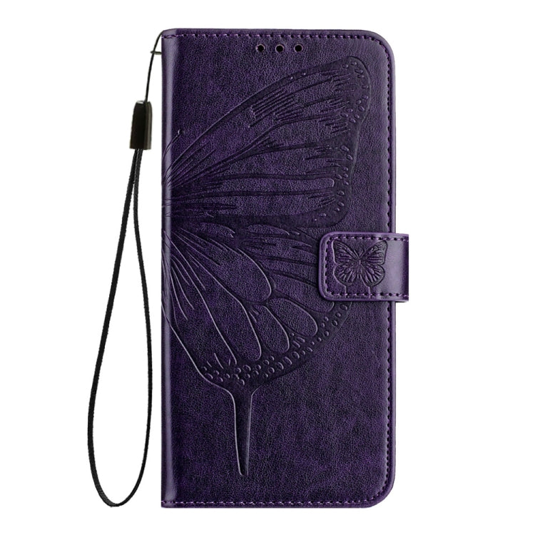 For Huawei Pura 70 Pro Embossed Butterfly Leather Phone Case(Dark Purple) - Huawei Cases by PMC Jewellery | Online Shopping South Africa | PMC Jewellery | Buy Now Pay Later Mobicred