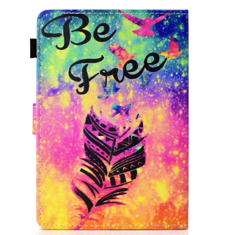 For 10 inch Universal Colored Drawing Stitching Leather Tablet Case(Feather) - 10 - 11 inch by PMC TechLife | Online Shopping South Africa | PMC TechLife | Buy Now Pay Later Mobicred