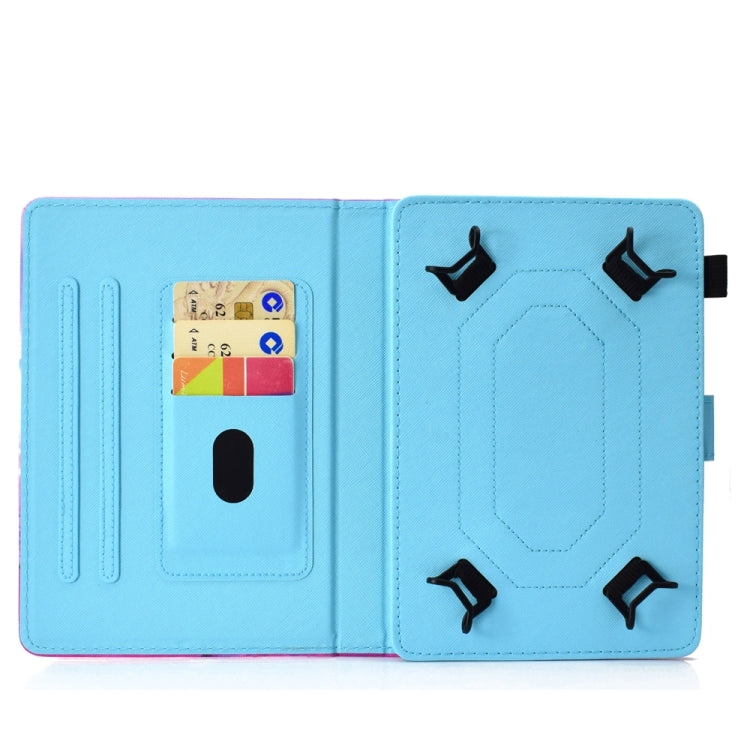 For 10 inch Universal Colored Drawing Stitching Leather Tablet Case(Butterfly) - 10 - 11 inch by PMC TechLife | Online Shopping South Africa | PMC TechLife | Buy Now Pay Later Mobicred