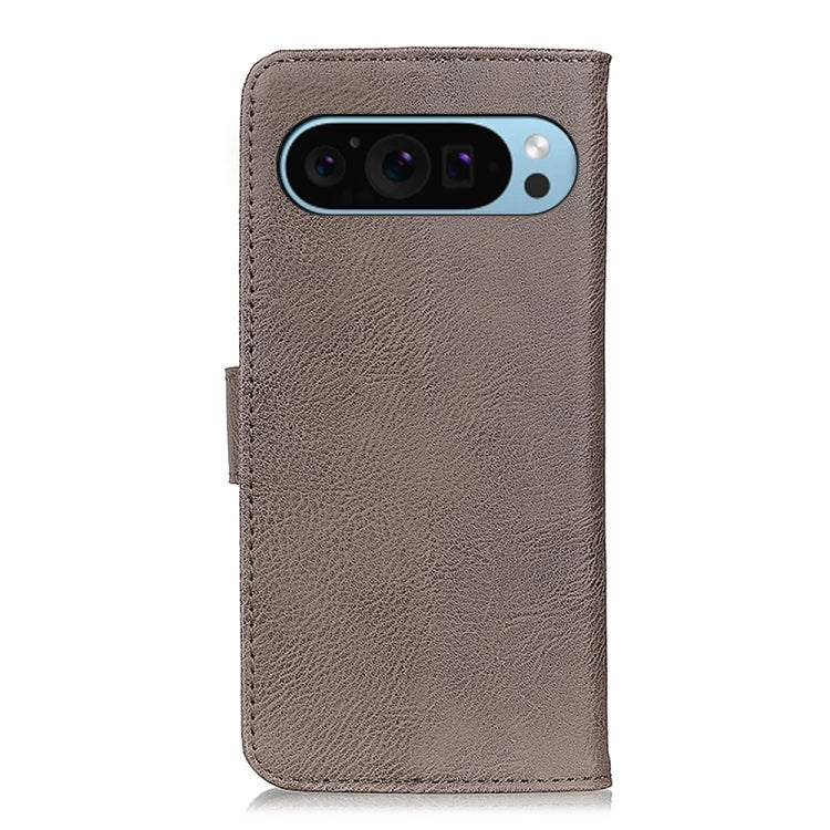 For Google Pixel 9 KHAZNEH Cowhide Texture Horizontal Flip Leather Phone Case(Khaki) - Google Cases by PMC TechLife | Online Shopping South Africa | PMC TechLife | Buy Now Pay Later Mobicred
