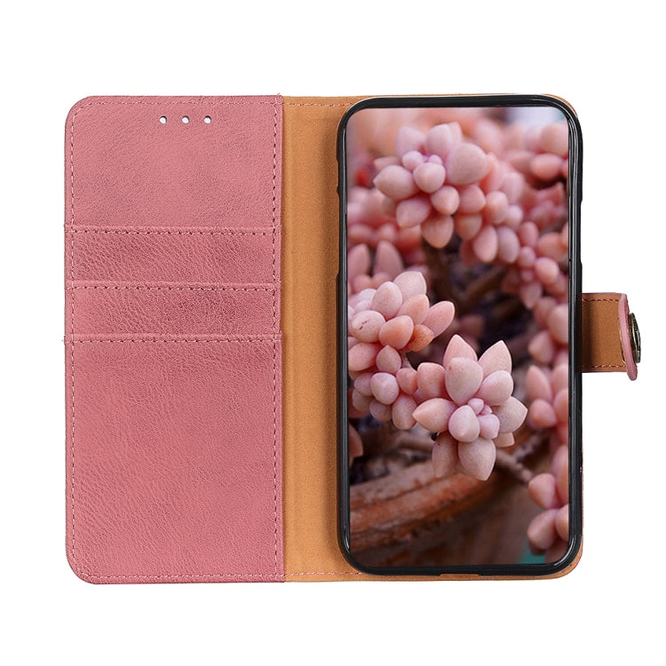For Google Pixel 10 Pro / 9 Pro KHAZNEH Cowhide Texture Horizontal Flip Leather Phone Case(Pink) - Google Cases by PMC TechLife | Online Shopping South Africa | PMC TechLife | Buy Now Pay Later Mobicred