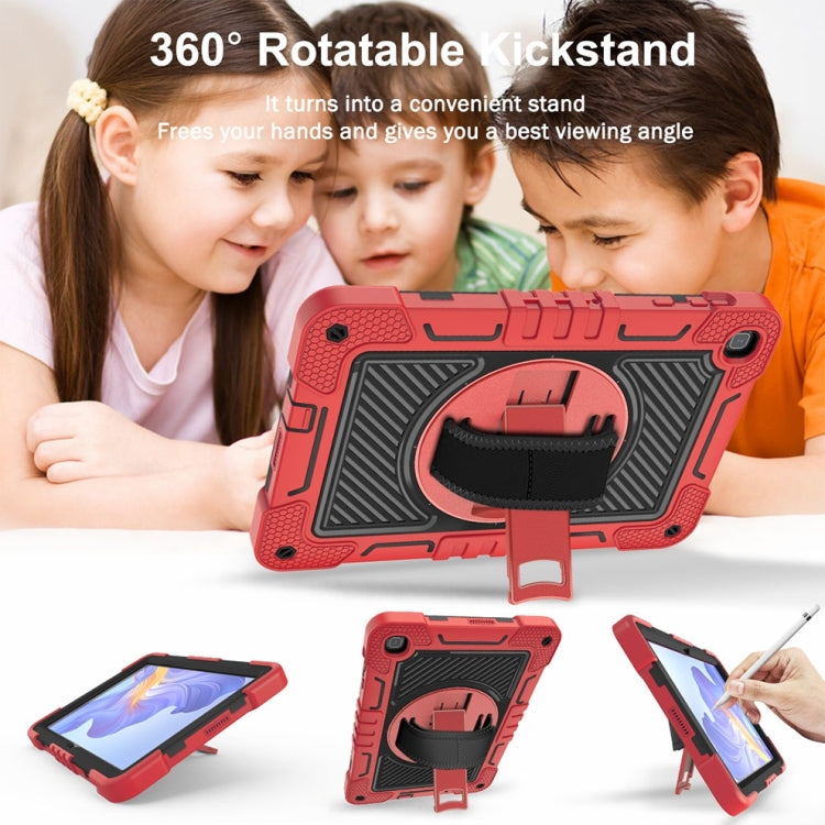 For Honor Pad X8 360 Degree Rotation PC Contrast Silicone Tablet Case(Red + Black) - free shipping - PMC TechLife - Order now!