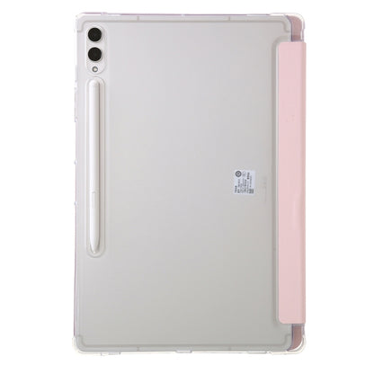 For Samsung Galaxy Tab S9 Clear Acrylic Deformation Leather Tablet Case(Pink) - Galaxy Tab S9 Cases by PMC Jewellery | Online Shopping South Africa | PMC Jewellery | Buy Now Pay Later Mobicred