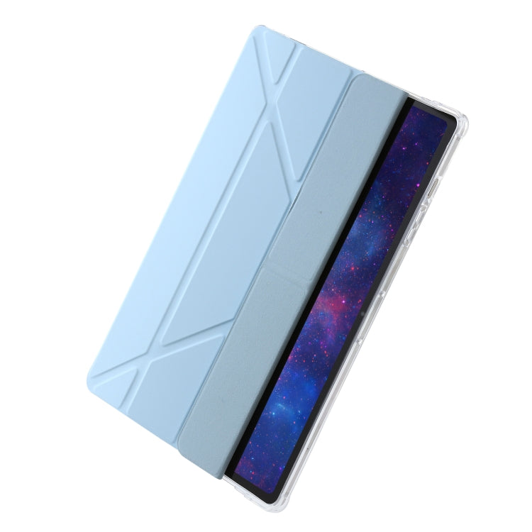 For Samsung Galaxy Tab S10+ / S9+ Clear Acrylic Deformation Leather Tablet Case(Ice Blue) - Tab S10+ Cases by PMC Jewellery | Online Shopping South Africa | PMC Jewellery | Buy Now Pay Later Mobicred