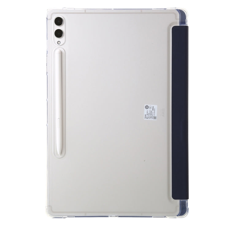 For Samsung Galaxy Tab S9 FE Clear Acrylic Deformation Leather Tablet Case(Dark Blue) - Galaxy Tab S9 FE by PMC Jewellery | Online Shopping South Africa | PMC Jewellery