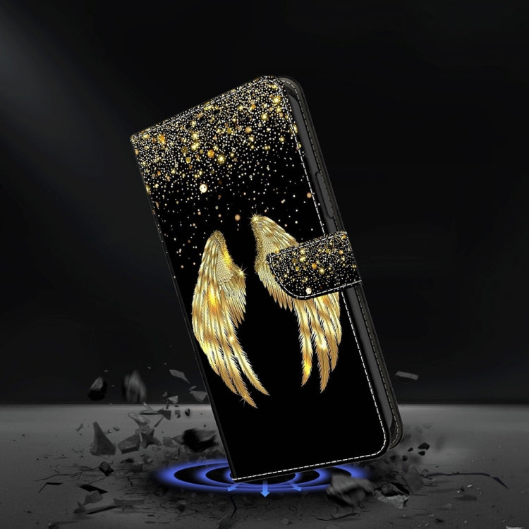 For Motorola Moto G14 Crystal 3D Shockproof Protective Leather Phone Case(Golden Wings) - Motorola Cases by PMC TechLife | Online Shopping South Africa | PMC TechLife | Buy Now Pay Later Mobicred