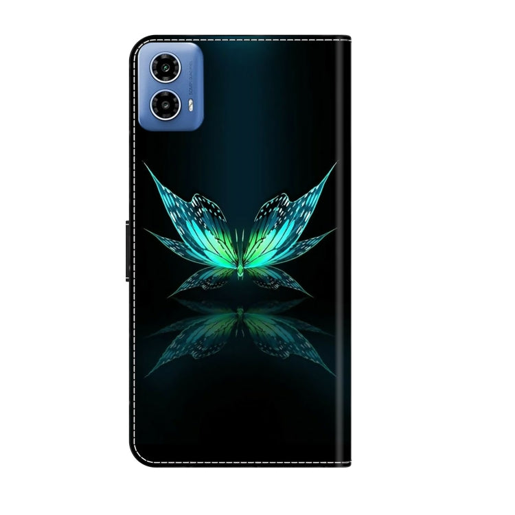 For Motorola Moto G24 Power Crystal 3D Shockproof Protective Leather Phone Case(Reflection Dutterfly) - Motorola Cases by PMC TechLife | Online Shopping South Africa | PMC TechLife | Buy Now Pay Later Mobicred
