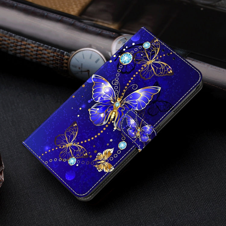 For Motorola Moto G34 Crystal 3D Shockproof Protective Leather Phone Case(Diamond Butterfly) - Motorola Cases by PMC TechLife | Online Shopping South Africa | PMC TechLife | Buy Now Pay Later Mobicred