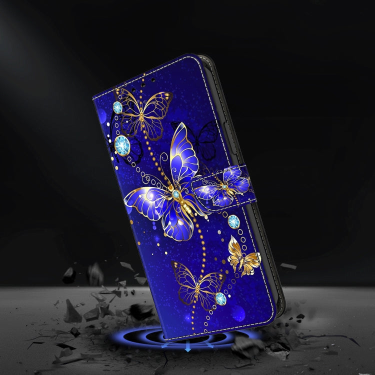 For Motorola Moto G34 Crystal 3D Shockproof Protective Leather Phone Case(Diamond Butterfly) - Motorola Cases by PMC TechLife | Online Shopping South Africa | PMC TechLife | Buy Now Pay Later Mobicred