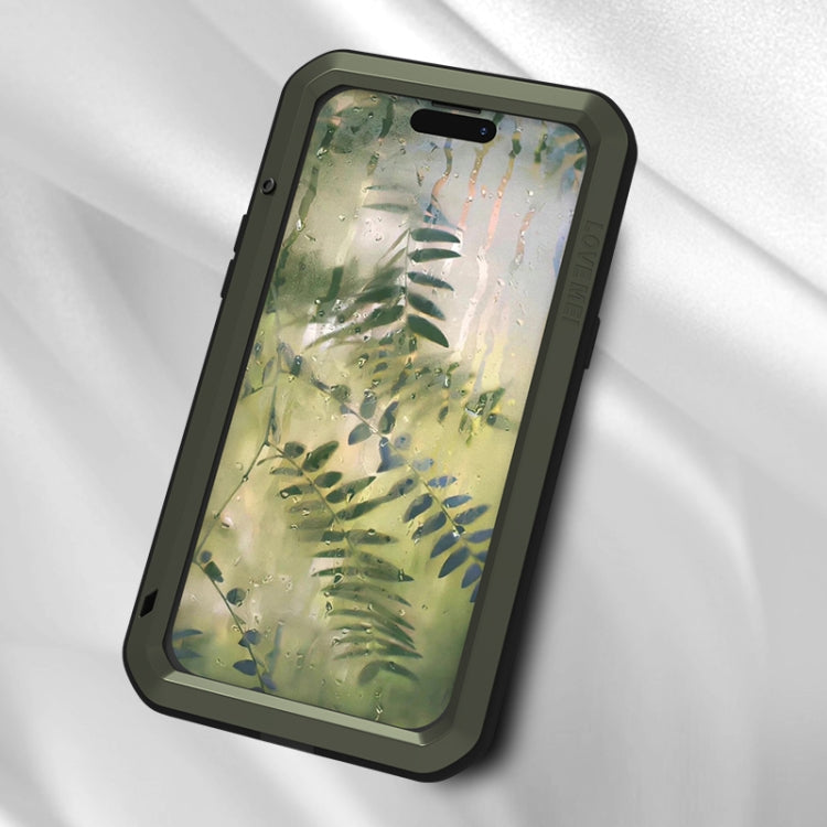 For iPhone 15 Plus LOVE MEI Metal Shockproof Life Waterproof Dustproof Phone Case(Black) - free shipping - PMC TechLife - Order now!