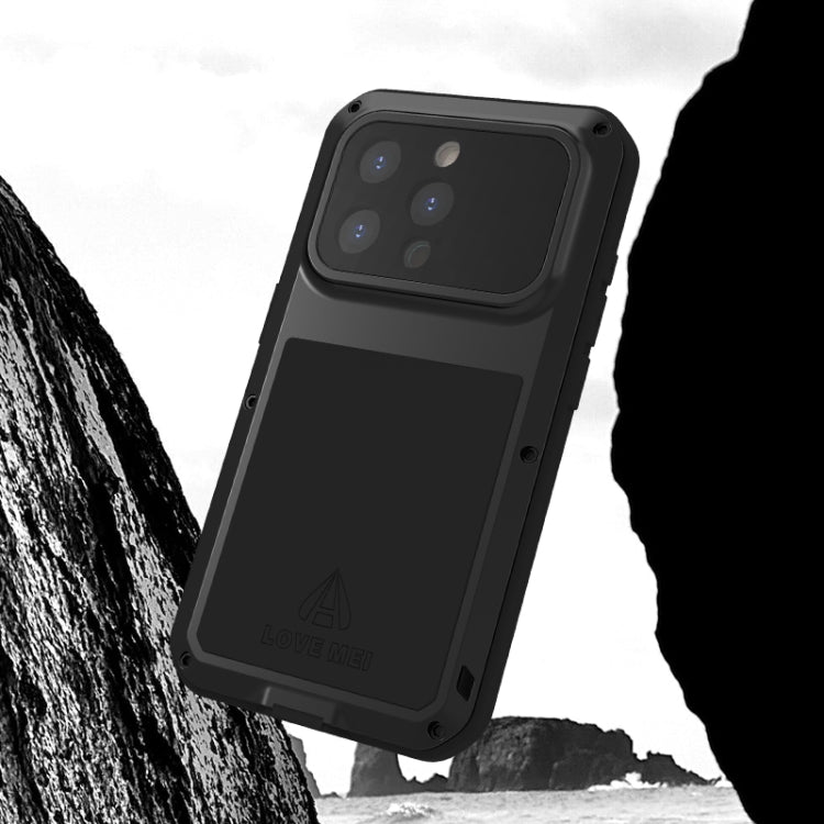 For iPhone 15 Pro LOVE MEI Metal Shockproof Life Waterproof Dustproof Phone Case(Silver) - iPhone 15 Pro Cases by LOVE MEI | Online Shopping South Africa | PMC TechLife | Buy Now Pay Later Mobicred