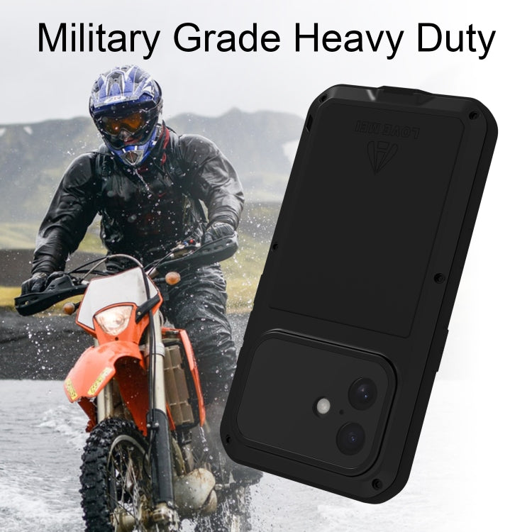 For iPhone 16 LOVE MEI Metal Shockproof Life Waterproof Dustproof Phone Case(Silver) - free shipping - PMC Jewellery - Order now!