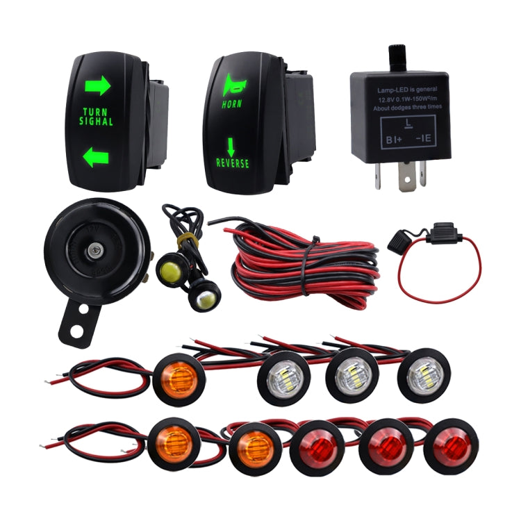 CP-4332 ATV UTV SXS Turn Signal Light Horn Wire Harness Kit - Car Light Accessories by PMC TechLife | Online Shopping South Africa | PMC TechLife | Buy Now Pay Later Mobicred