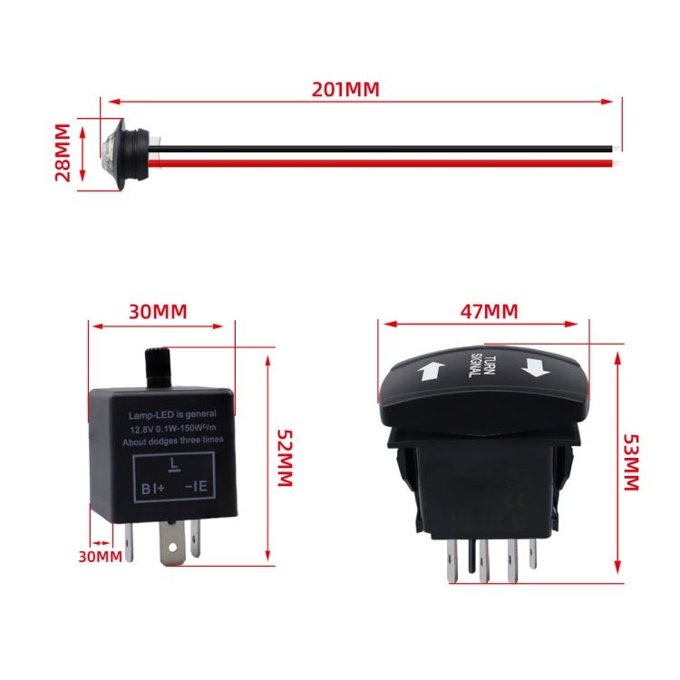 CP-4333 ATV UTV Turn Signal Light Horn Fuse Relay Kit - Car Light Accessories by PMC Jewellery | Online Shopping South Africa | PMC Jewellery | Buy Now Pay Later Mobicred