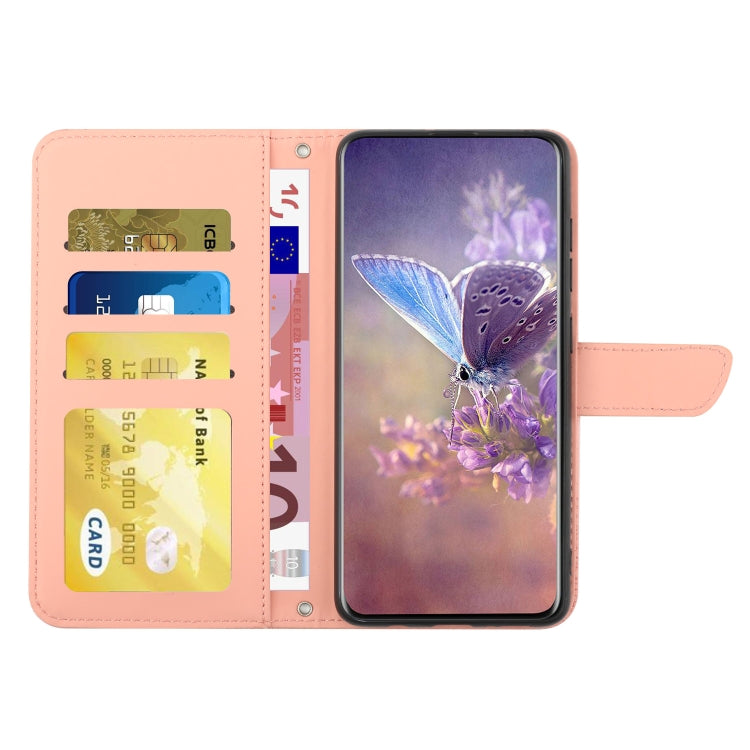 For Google Pixel 9 Skin Feel Butterfly Embossed Flip Leather Phone Case(Pink) - Google Cases by PMC TechLife | Online Shopping South Africa | PMC TechLife | Buy Now Pay Later Mobicred