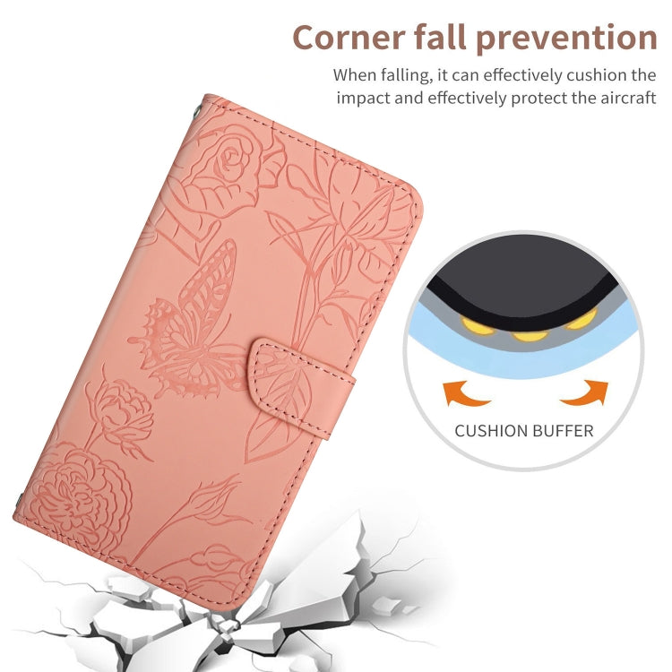 For Google Pixel 9 Skin Feel Butterfly Embossed Flip Leather Phone Case(Pink) - Google Cases by PMC TechLife | Online Shopping South Africa | PMC TechLife | Buy Now Pay Later Mobicred