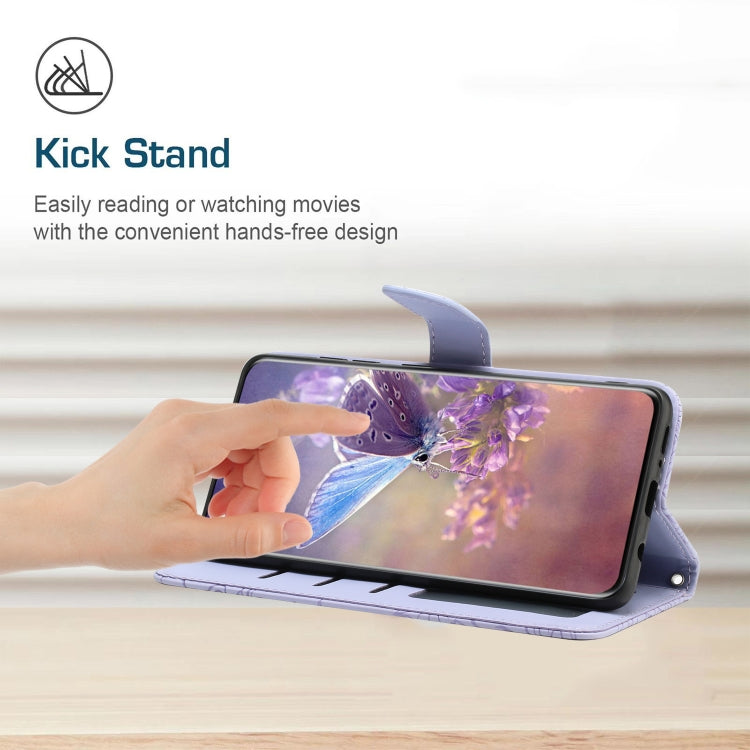 For Google Pixel 9 Pro Skin Feel Butterfly Embossed Flip Leather Phone Case(Purple) - Google Cases by PMC TechLife | Online Shopping South Africa | PMC TechLife | Buy Now Pay Later Mobicred