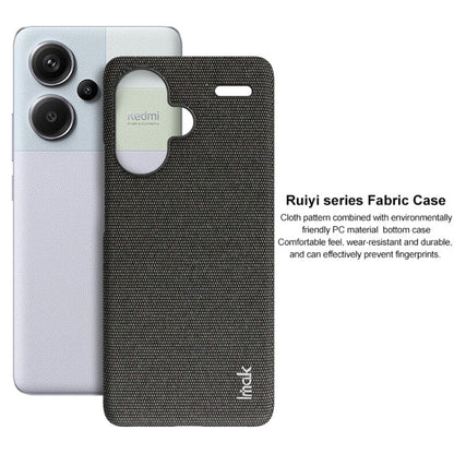 For Xiaomi Redmi Note 13 Pro+ 5G imak Ruiyi Series Cloth Texture PU + PC Phone Case(Black) - Note 13 Pro+ Cases by imak | Online Shopping South Africa | PMC Jewellery