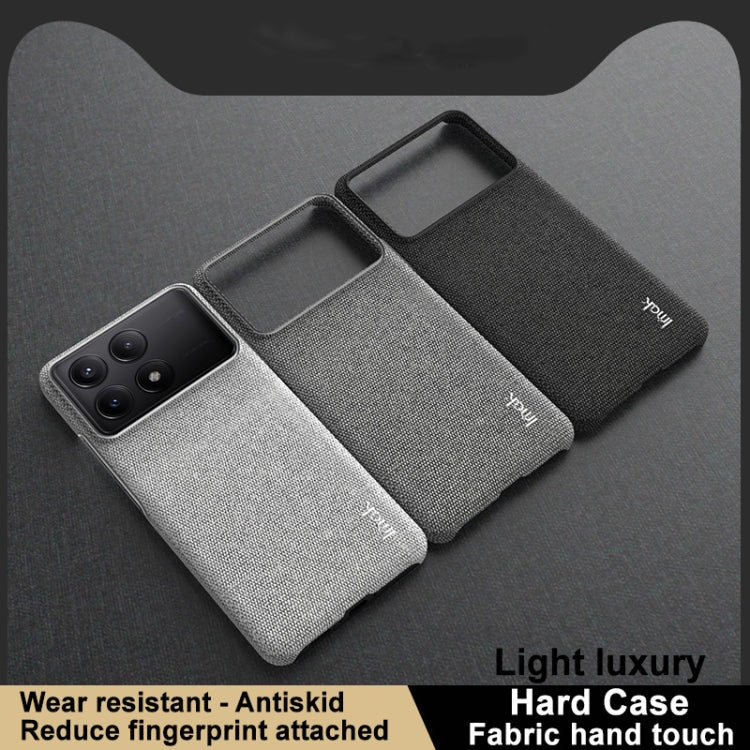 For Xiaomi Redmi K70 5G/K70 Pro 5G imak Ruiyi Series Cloth Texture PU + PC Phone Case(Dark Grey) - K70 Pro Cases by imak | Online Shopping South Africa | PMC Jewellery | Buy Now Pay Later Mobicred