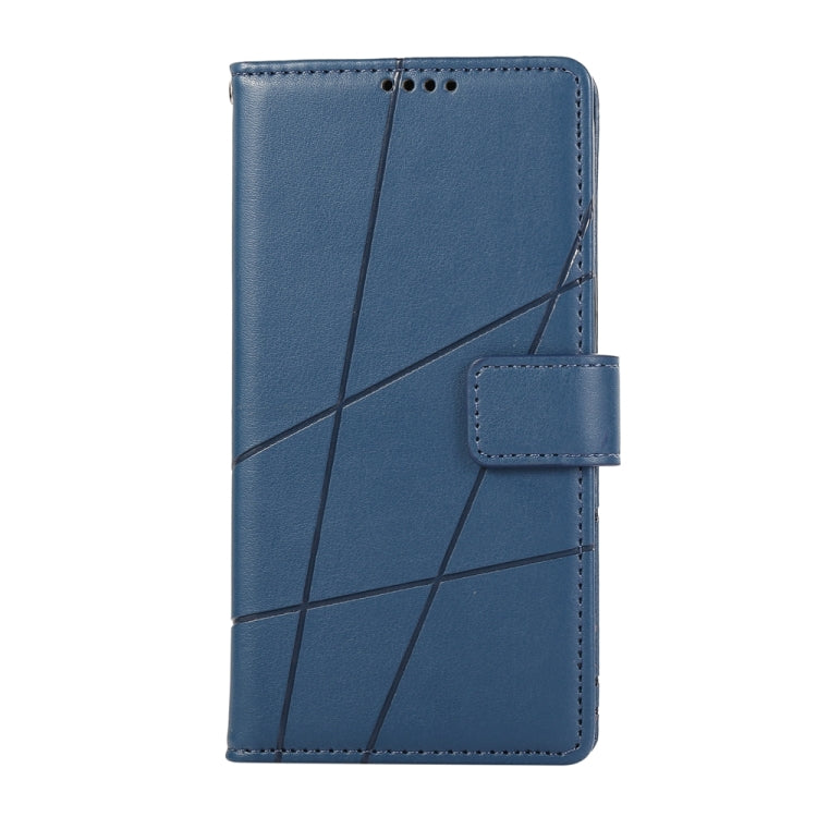 For Xiaomi 14 PU Genuine Leather Texture Embossed Line Phone Case(Blue) - 14 Cases by PMC Jewellery | Online Shopping South Africa | PMC Jewellery | Buy Now Pay Later Mobicred