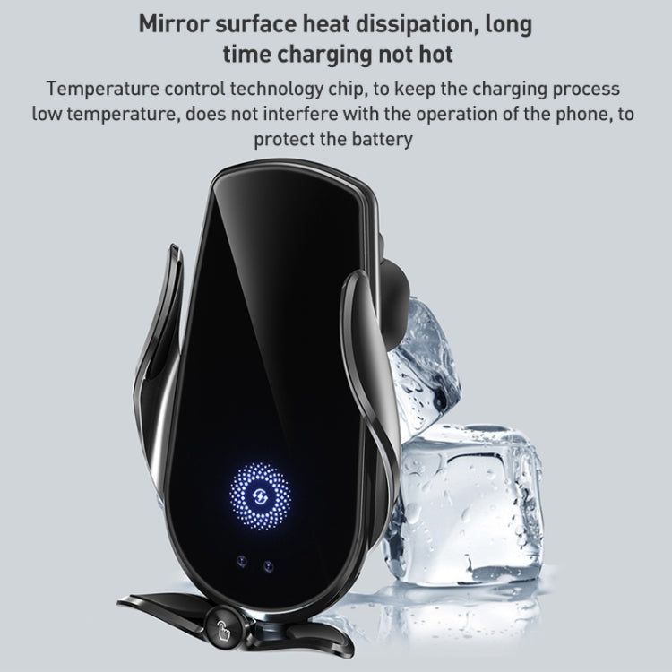 M1 Electric Opening/Closing Wireless Fast Charging Air Outlet Car Holder(Black) - Wireless Charger Holders by PMC TechLife | Online Shopping South Africa | PMC TechLife | Buy Now Pay Later Mobicred