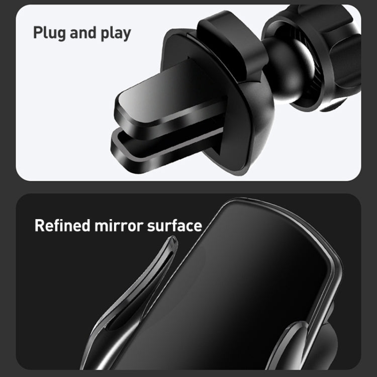 M2 Infrared lnduction Wireless Fast Charging Air Outlet Car Holder(Silver) - Wireless Charger Holders by PMC TechLife | Online Shopping South Africa | PMC TechLife | Buy Now Pay Later Mobicred