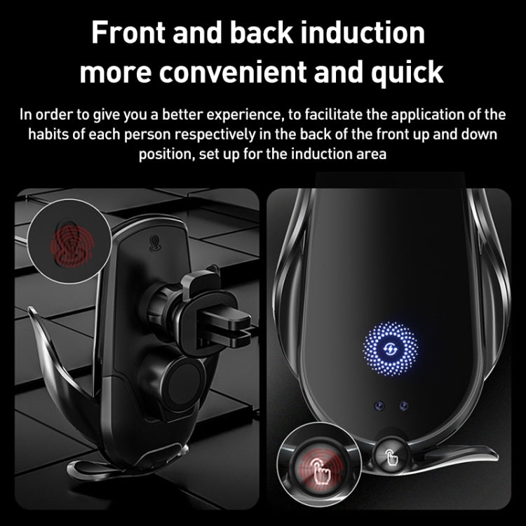 M3 Infrared lnduction Wireless Fast Charging Air Outlet Car Holder(Silver) - Wireless Charger Holders by PMC TechLife | Online Shopping South Africa | PMC TechLife | Buy Now Pay Later Mobicred