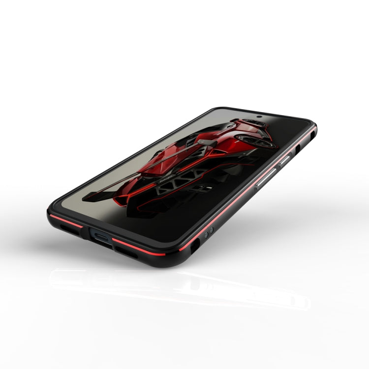For Google Pixel 8 Pro Aurora Series Metal Frame Phone Case(Black Purple) - Google Cases by PMC TechLife | Online Shopping South Africa | PMC TechLife | Buy Now Pay Later Mobicred