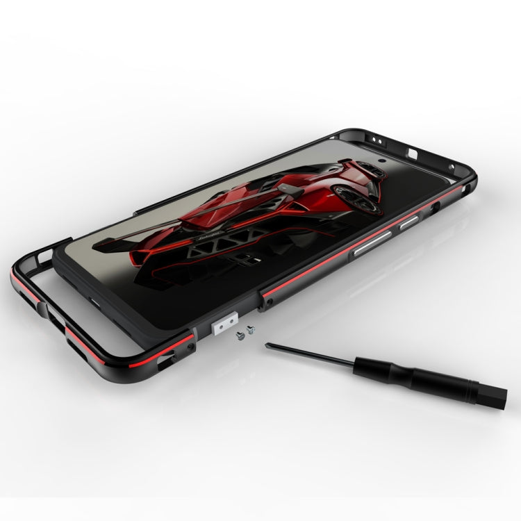 For Google Pixel 8 Pro Aurora Series Metal Frame Phone Case(Black Purple) - Google Cases by PMC TechLife | Online Shopping South Africa | PMC TechLife | Buy Now Pay Later Mobicred