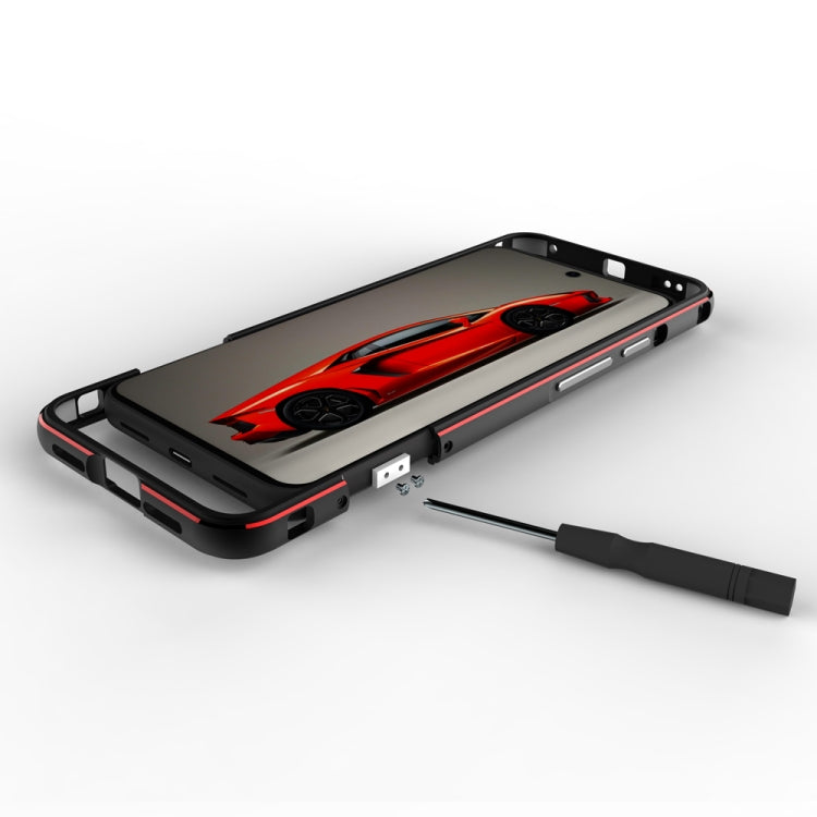 For Google Pixel 8 Aurora Series Metal Frame Phone Case(Black Silver) - Google Cases by PMC TechLife | Online Shopping South Africa | PMC TechLife | Buy Now Pay Later Mobicred