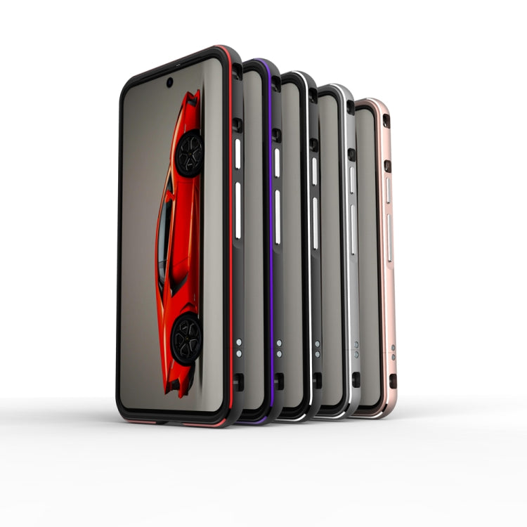 For Google Pixel 8 Aurora Series Metal Frame Phone Case(Black Red) - Google Cases by PMC TechLife | Online Shopping South Africa | PMC TechLife | Buy Now Pay Later Mobicred