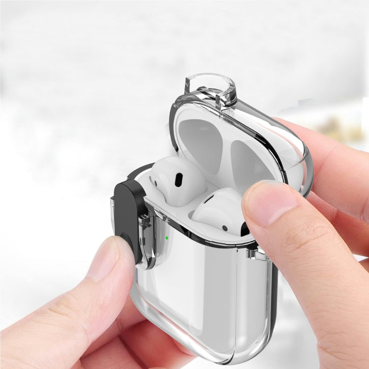 For AirPods 1 / 2 Ice Crystals Shockproof Earphone Protective Case(Black) - For AirPods 1/2 by PMC Jewellery | Online Shopping South Africa | PMC Jewellery | Buy Now Pay Later Mobicred