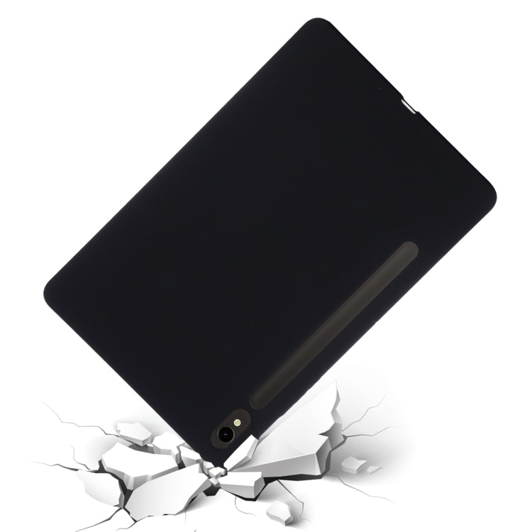 For Samsung Galaxy Tab S10 FE / S9 FE Pure Color Liquid Silicone Shockproof Tablet Case(Black) - Galaxy Tab S9 FE by PMC Jewellery | Online Shopping South Africa | PMC Jewellery | Buy Now Pay Later Mobicred