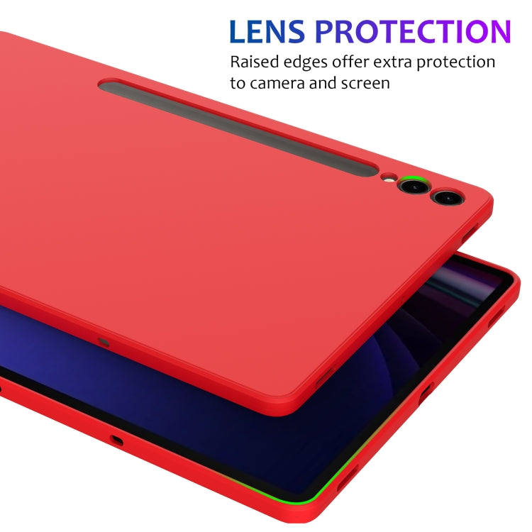 For Samsung Galaxy Tab S9+ Pure Color Liquid Silicone Shockproof Tablet Case(Red) - free shipping - PMC TechLife - Order now!