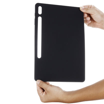 For Samsung Galaxy Tab S9 FE+ / S10+ Pure Color Liquid Silicone Shockproof Tablet Case(Black) - Galaxy Tab S9 FE+ by PMC Jewellery | Online Shopping South Africa | PMC Jewellery | Buy Now Pay Later Mobicred