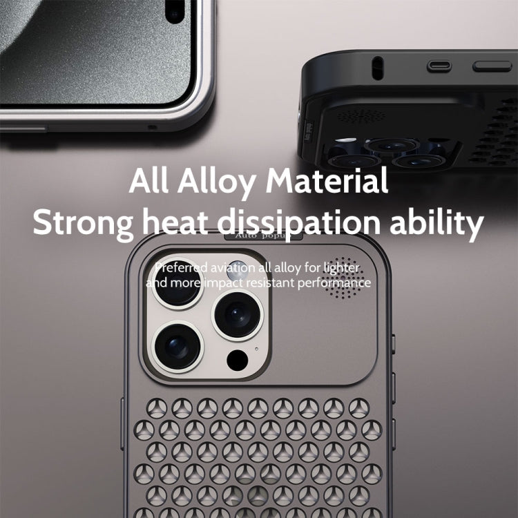For iPhone 13 Pro Max R-JUST RJ58 Aromatherapy Metal Cooling Phone Case(Grey) - iPhone 13 Pro Max Cases by R-JUST | Online Shopping South Africa | PMC Jewellery