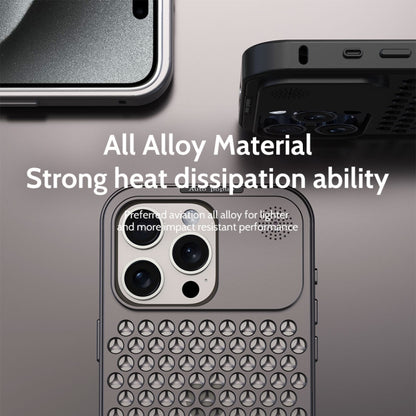 For iPhone 15 Pro R-JUST RJ58 Aromatherapy Metal Cooling Phone Case(Silver) - iPhone 15 Pro Cases by R-JUST | Online Shopping South Africa | PMC Jewellery