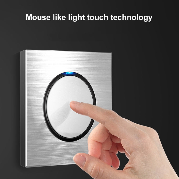 86mm Gray Aluminum Wire Drawing LED Switch Panel, Style:TV Socket - Switch by PMC TechLife | Online Shopping South Africa | PMC TechLife | Buy Now Pay Later Mobicred