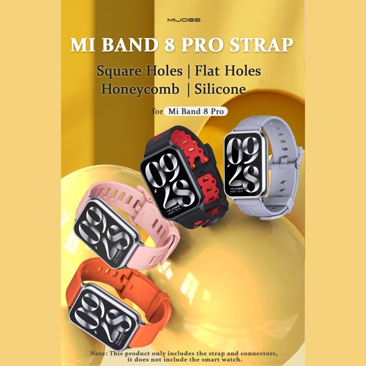 For Xiaomi Smart Band 9 Pro / 8 Pro Mijobs Flat Hole Breathable Silicone Watch Band(Midnight Blue+Silver) - free shipping - PMc TechLife - Order now!
