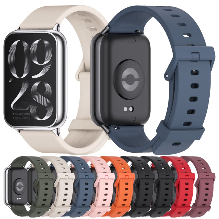 For Xiaomi Smart Band 9 Pro / 8 Pro Mijobs Silicone Breathable Watch Band(Orange Silver) - Watch Bands by MIJOBS | Online Shopping South Africa | PMc TechLife | Buy Now Pay Later Mobicred