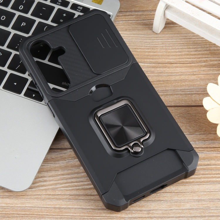 For Samsung Galaxy S24+ 5G Camera Shield Card Slot PC+TPU Phone Case(Black) - Galaxy S24+ 5G Cases by PMC TechLife | Online Shopping South Africa | PMC TechLife